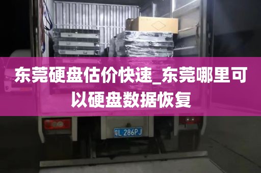东莞硬盘估价快速_东莞哪里可以硬盘数据恢复