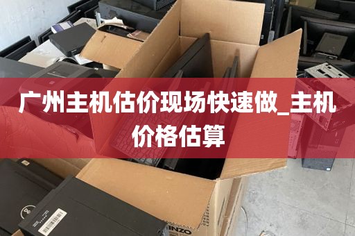 广州主机估价现场快速做_主机价格估算