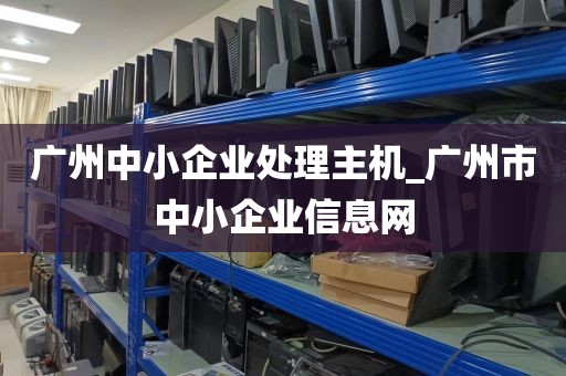 广州中小企业处理主机_广州市中小企业信息网