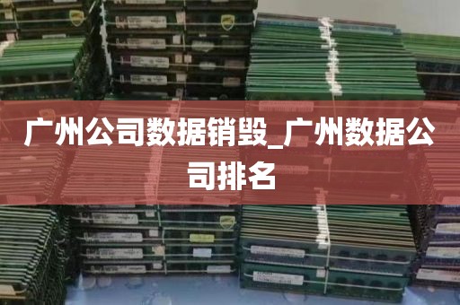 广州公司数据销毁_广州数据公司排名