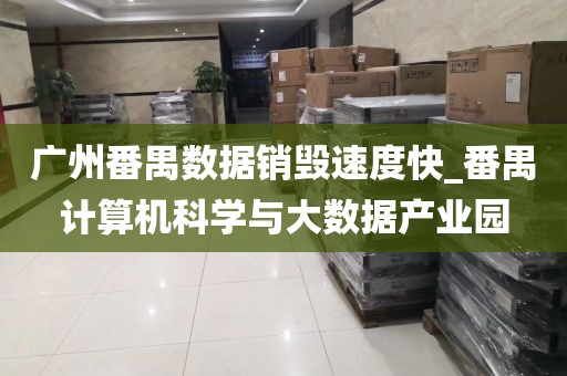 广州番禺数据销毁速度快_番禺计算机科学与大数据产业园