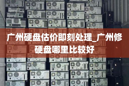 广州硬盘估价即刻处理_广州修硬盘哪里比较好