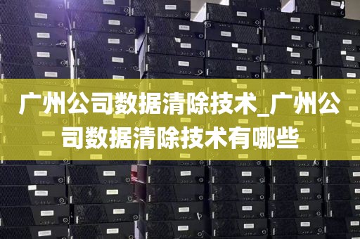 广州公司数据清除技术_广州公司数据清除技术有哪些