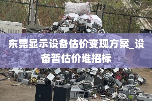 东莞显示设备估价变现方案_设备暂估价谁招标
