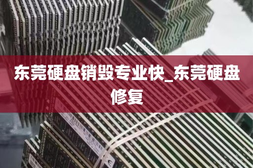 东莞硬盘销毁专业快_东莞硬盘修复