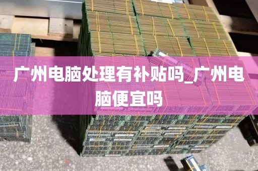 广州电脑处理有补贴吗_广州电脑便宜吗