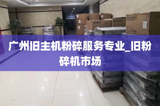 广州旧主机粉碎服务专业_旧粉碎机市场