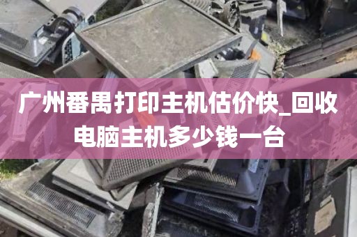 广州番禺打印主机估价快_回收电脑主机多少钱一台
