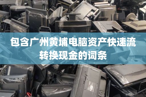 包含广州黄埔电脑资产快速流转换现金的词条
